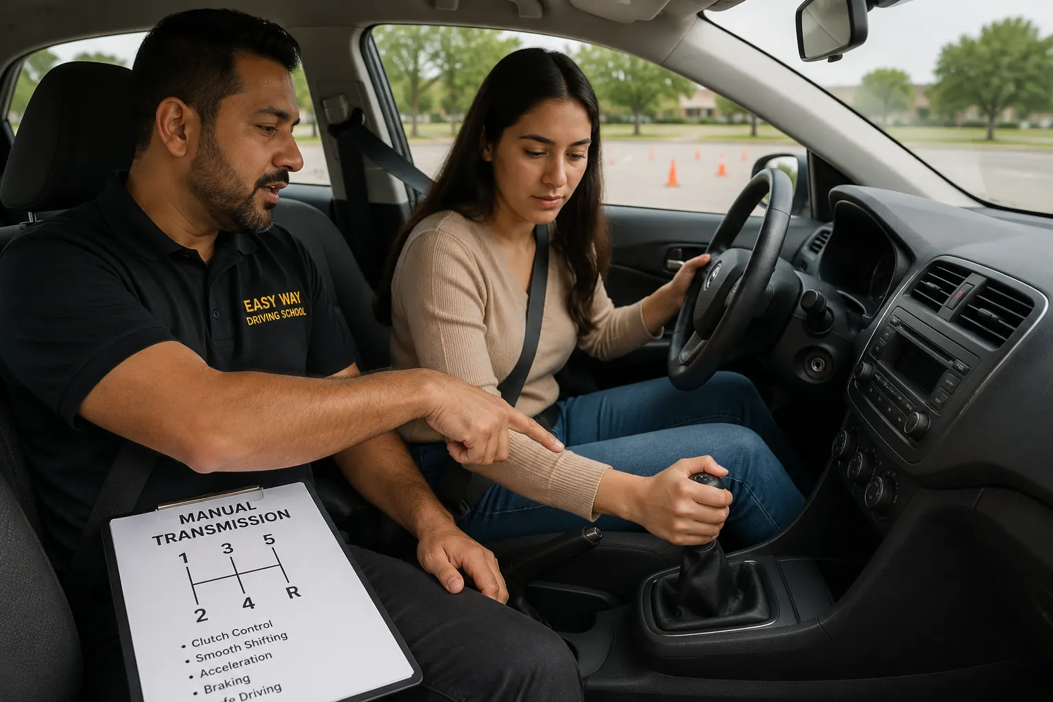 Manual transmission driving lesson